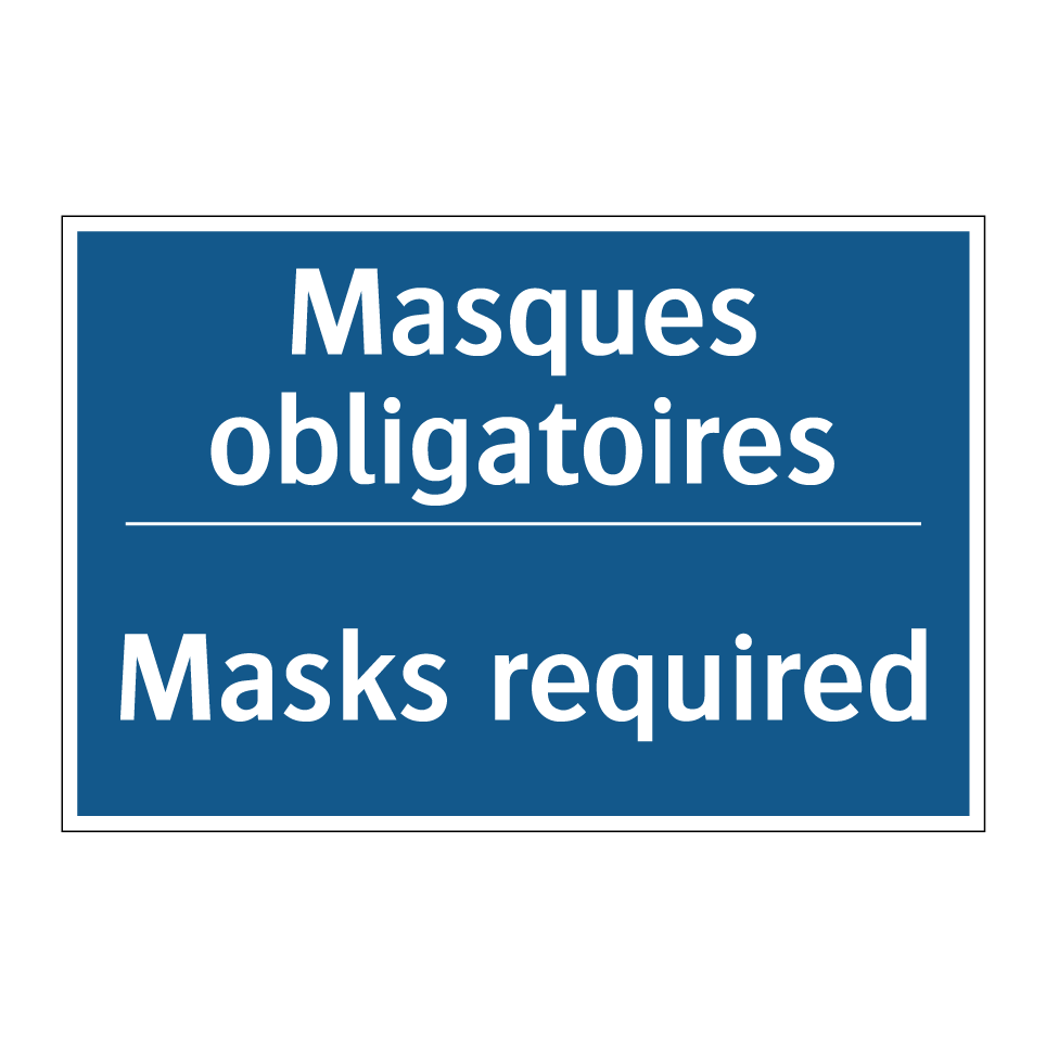 Masques obligatoires - Masks required