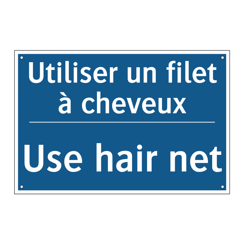 Utiliser un filet à cheveux - Use hair net