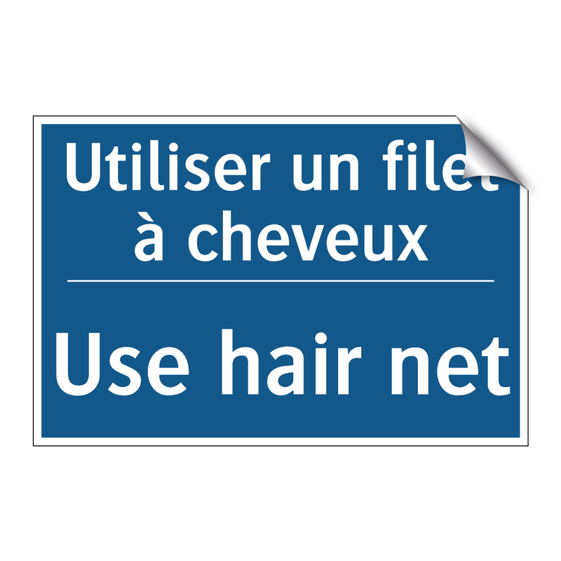 Utiliser un filet à cheveux - Use hair net