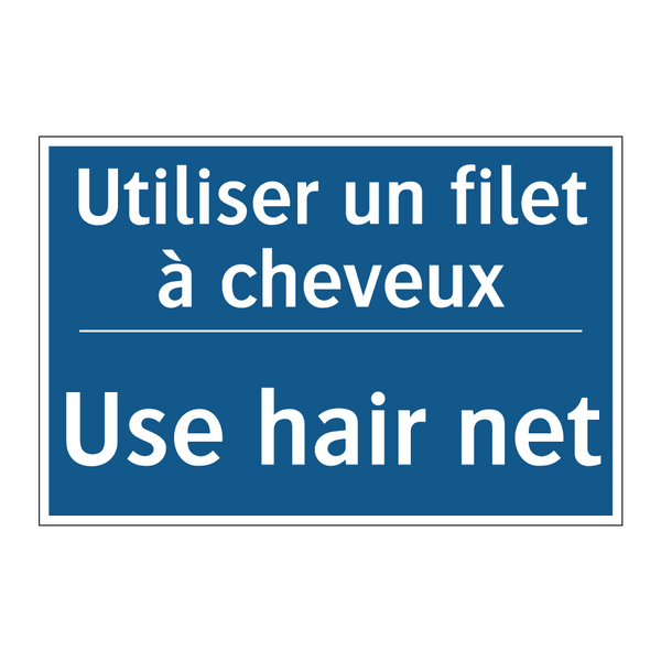 Utiliser un filet à cheveux - Use hair net