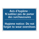Avis d'hygiène : N'oubliez pas  /.../ - Hygiene notice: Do not forget  /.../