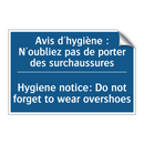 Avis d'hygiène : N'oubliez pas  /.../ - Hygiene notice: Do not forget  /.../