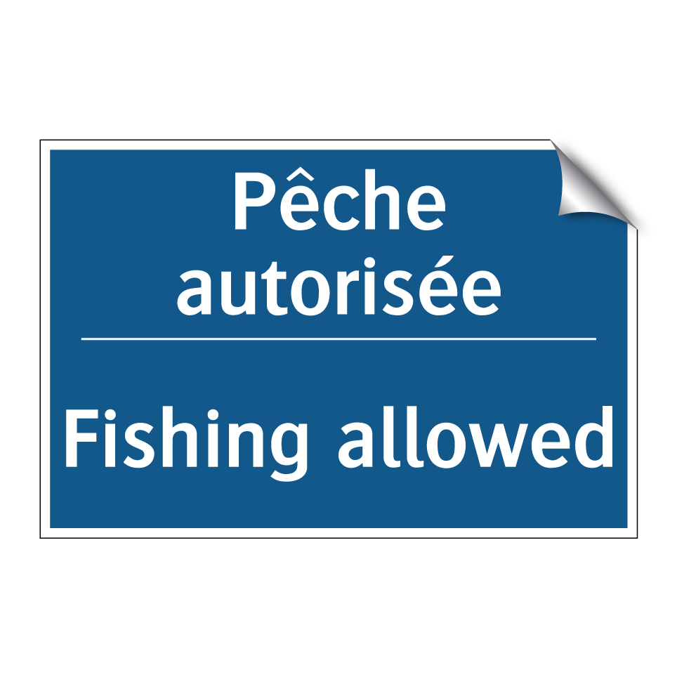 Pêche autorisée - Fishing allowed