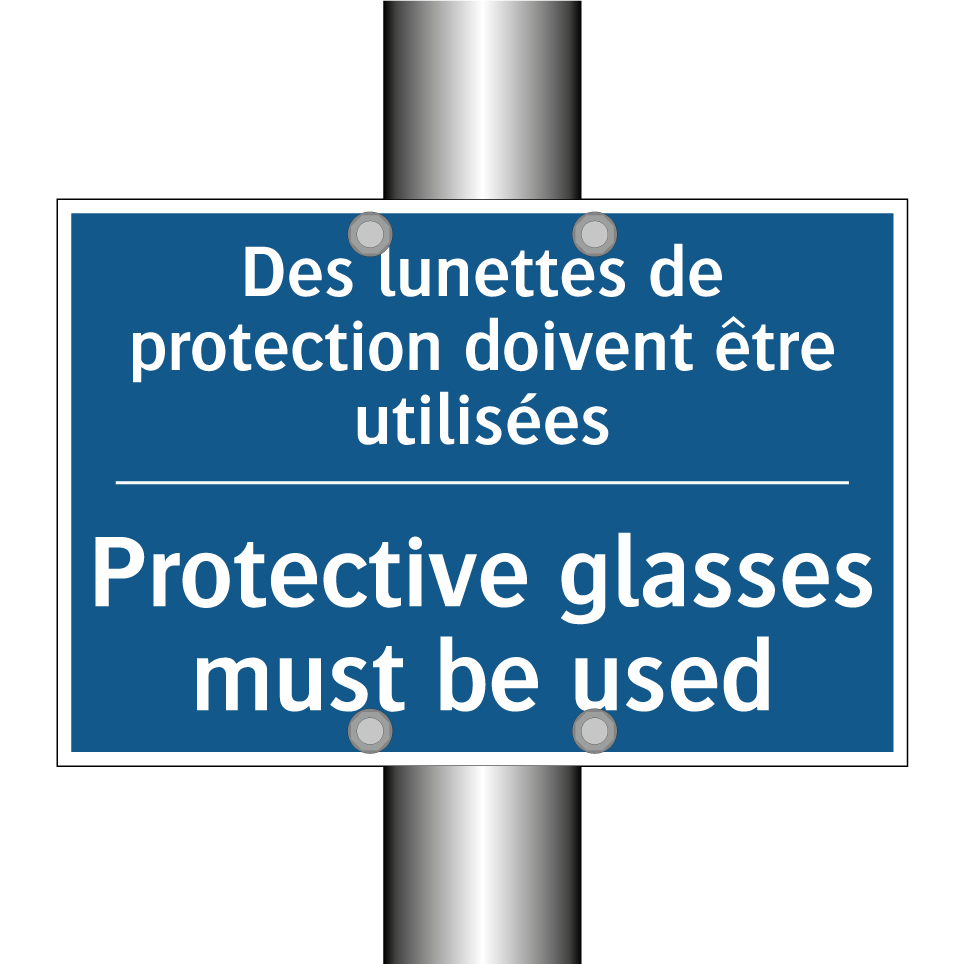 Des lunettes de protection doivent  /.../ - Protective glasses must be used /.../