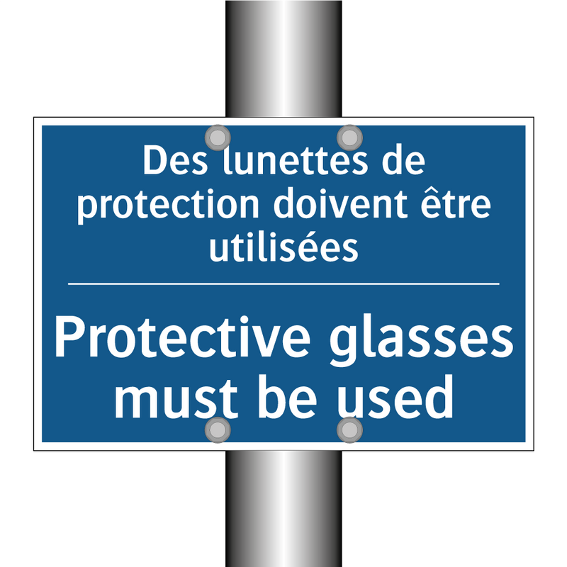 Des lunettes de protection doivent  /.../ - Protective glasses must be used /.../