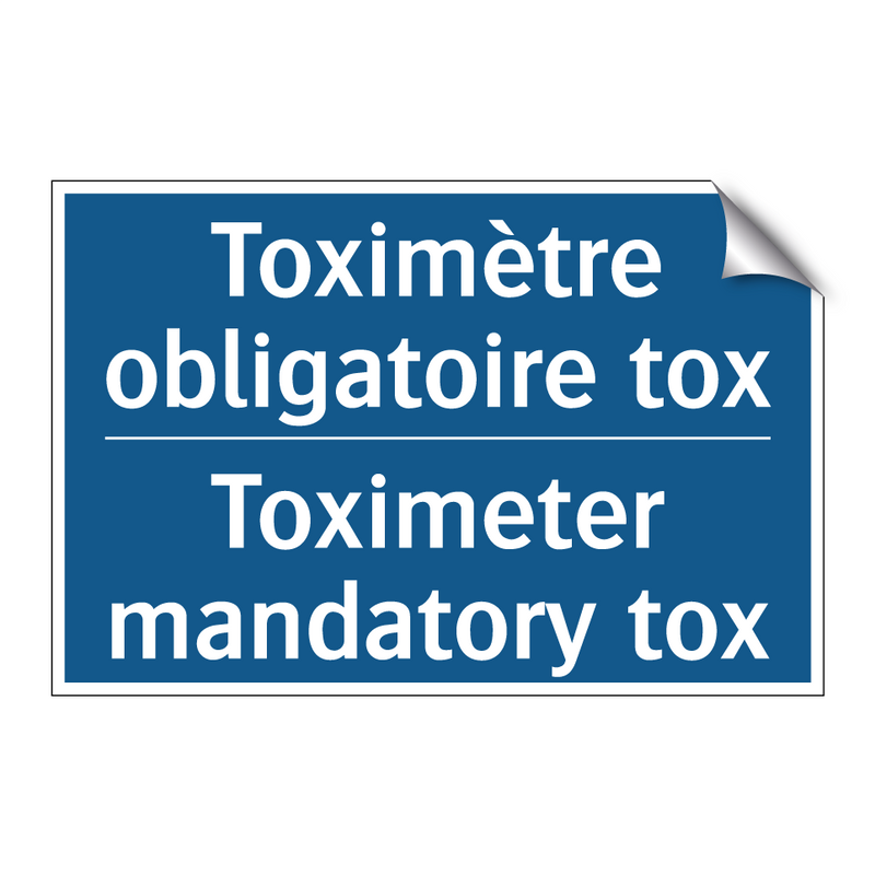 Toximètre obligatoire tox - Toximeter mandatory tox