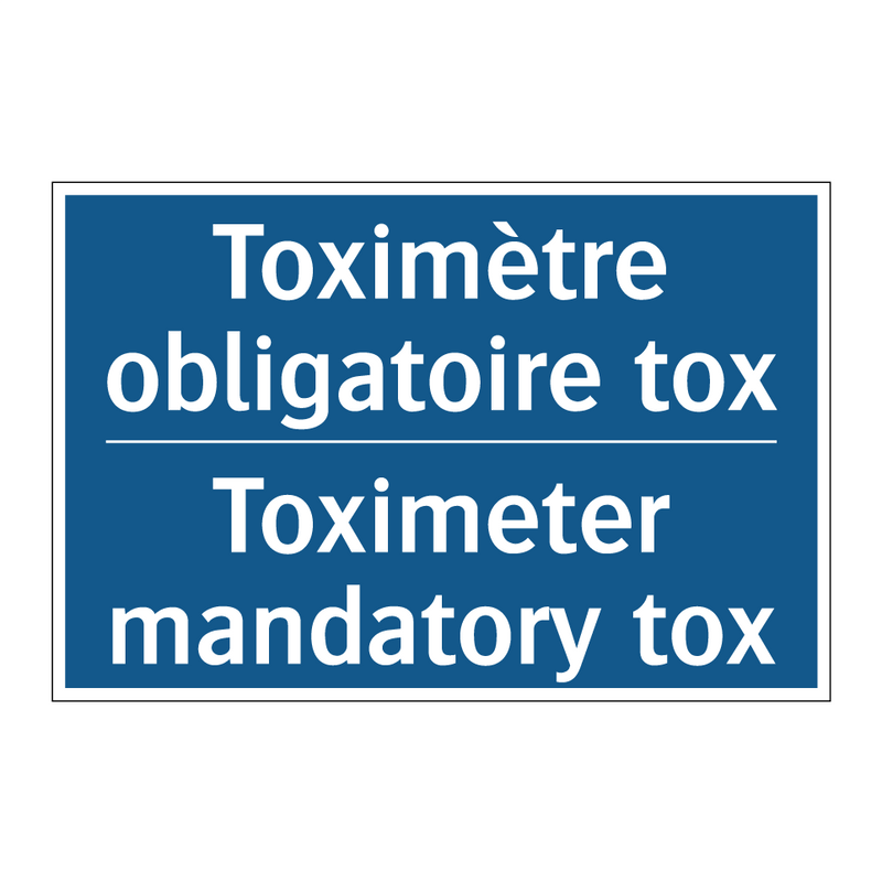 Toximètre obligatoire tox - Toximeter mandatory tox