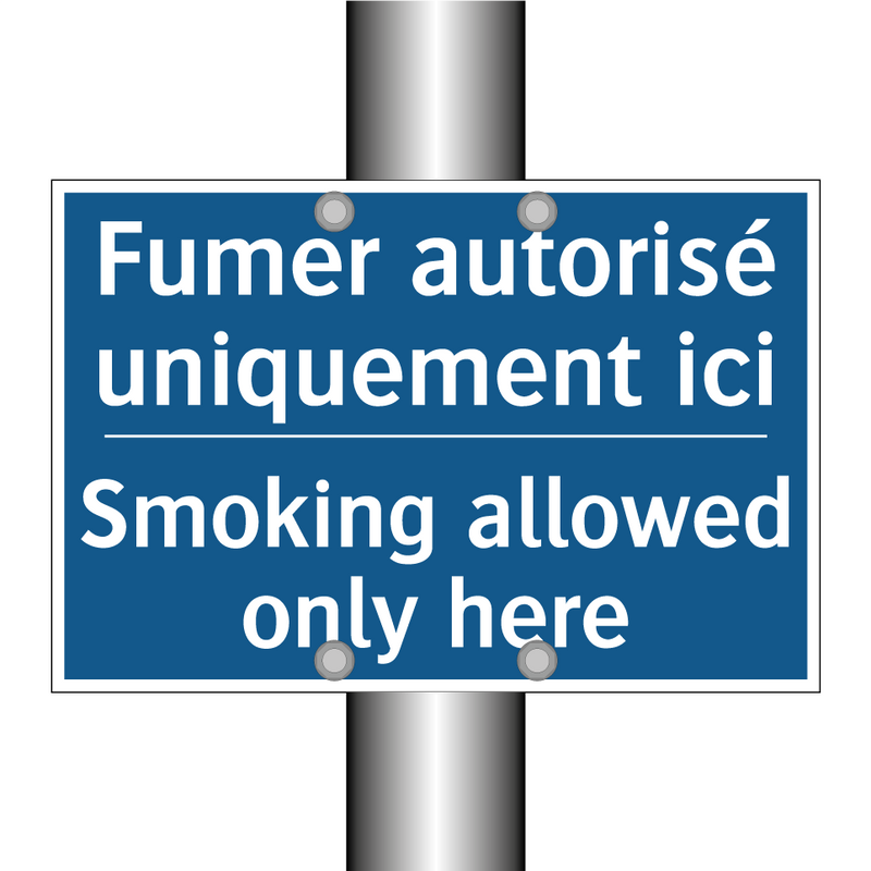 Fumer autorisé uniquement ici - Smoking allowed only here