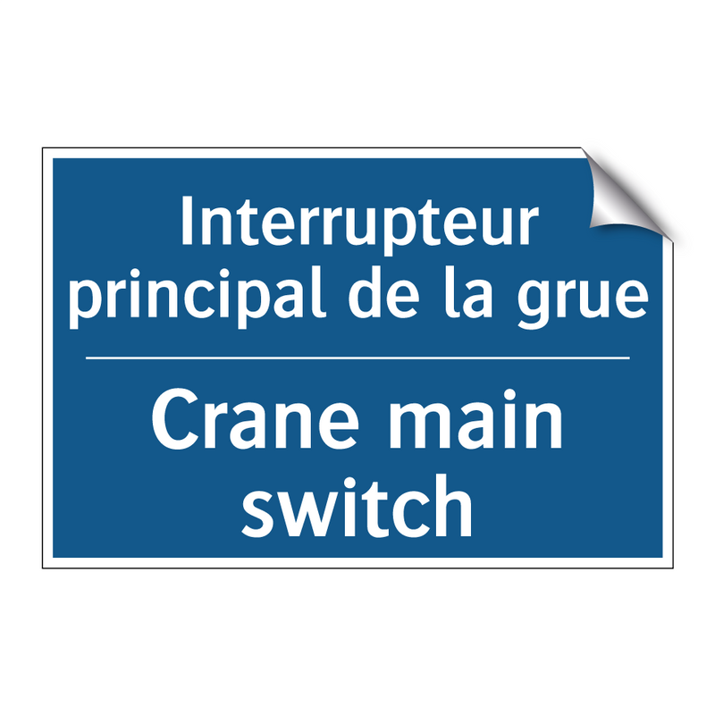Interrupteur principal de la grue /.../ - Crane main switch
