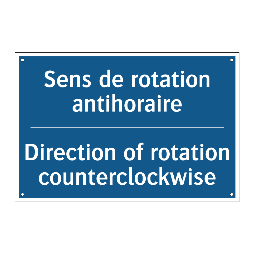 Sens de rotation antihoraire - Direction of rotation counterclockwise /.../