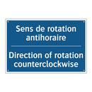 Sens de rotation antihoraire - Direction of rotation counterclockwise /.../