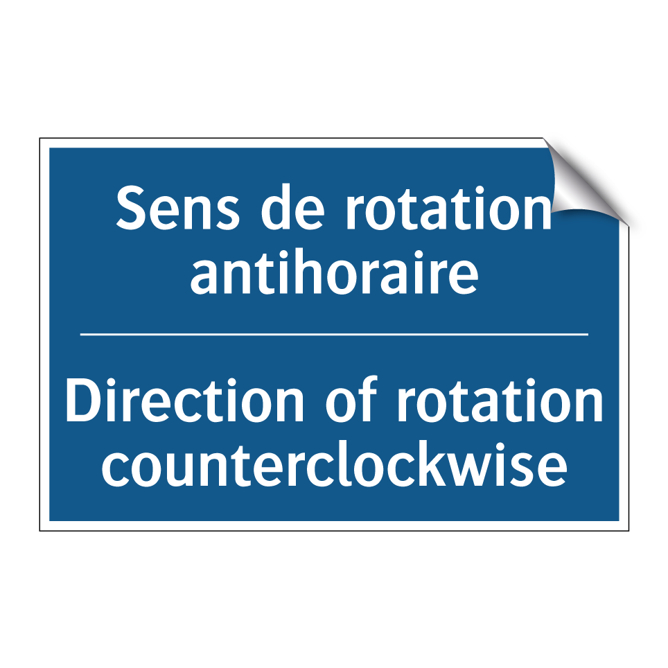 Sens de rotation antihoraire - Direction of rotation counterclockwise /.../