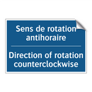Sens de rotation antihoraire - Direction of rotation counterclockwise /.../