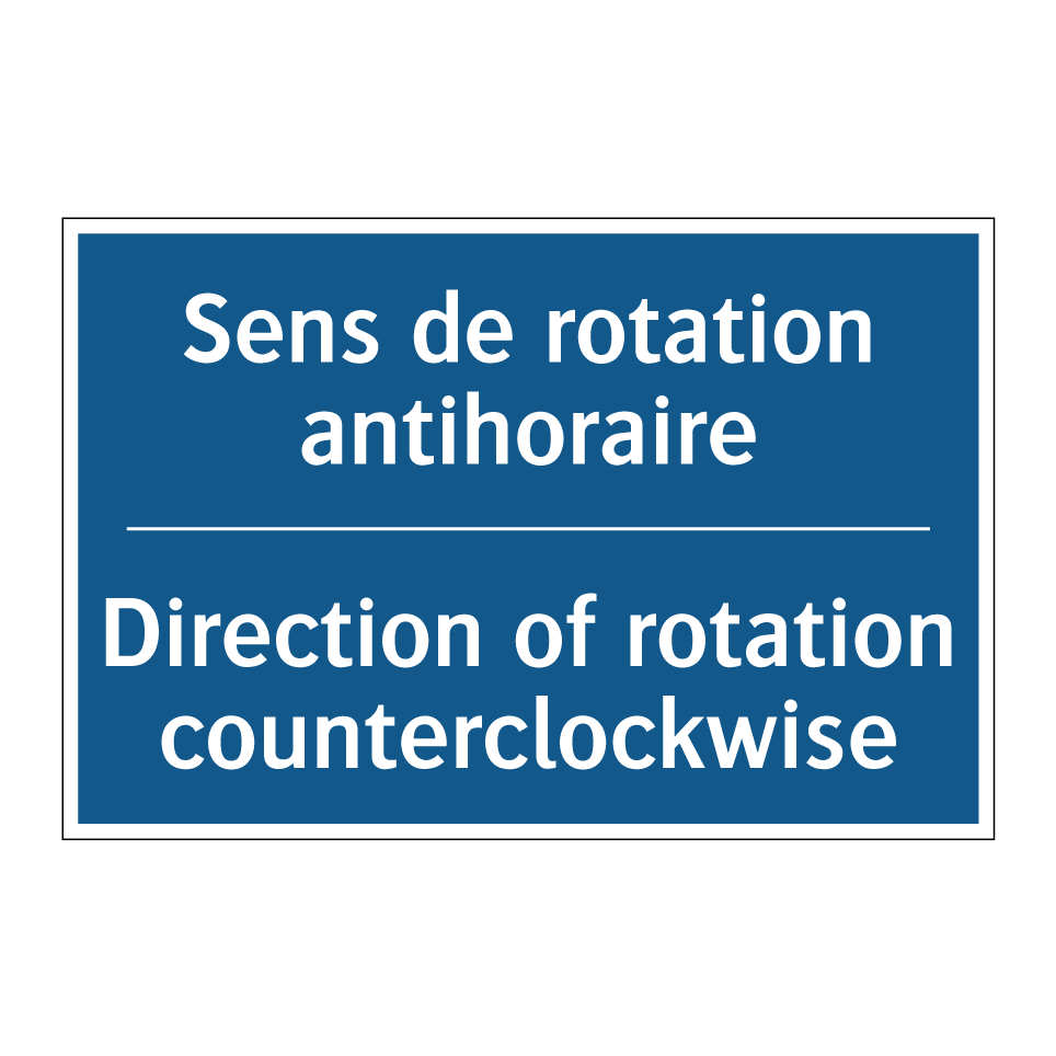 Sens de rotation antihoraire - Direction of rotation counterclockwise /.../