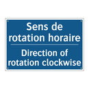 Sens de rotation horaire - Direction of rotation clockwise /.../