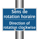 Sens de rotation horaire - Direction of rotation clockwise /.../
