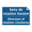 Sens de rotation horaire - Direction of rotation clockwise /.../