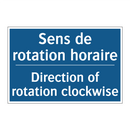 Sens de rotation horaire - Direction of rotation clockwise /.../