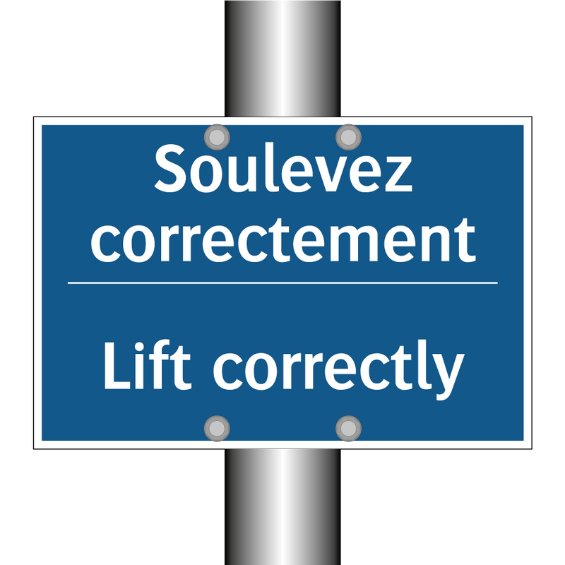 Soulevez correctement - Lift correctly