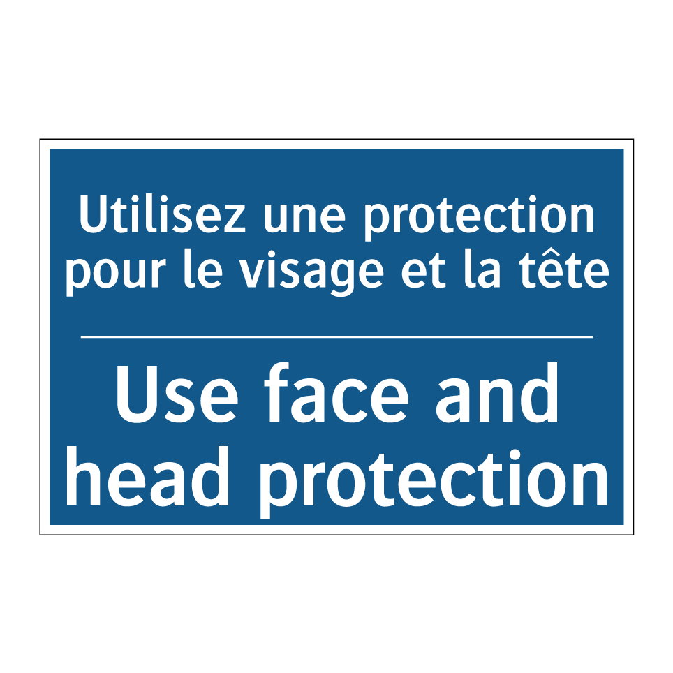 Utilisez une protection pour le  /.../ - Use face and head protection