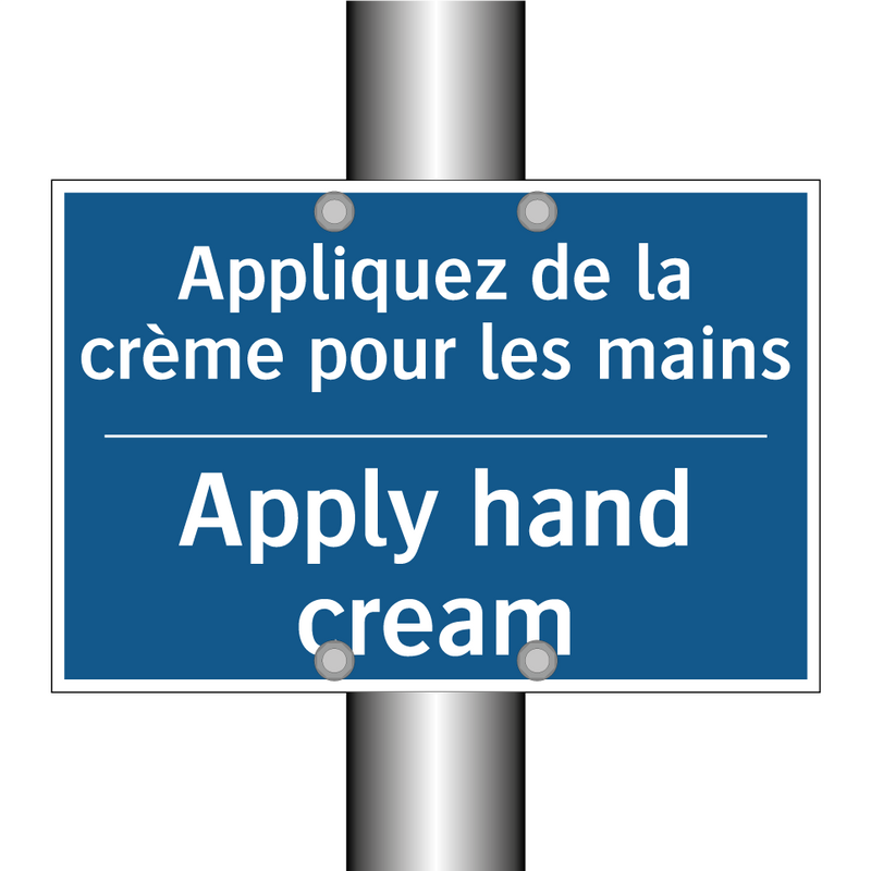 Appliquez de la crème pour les  /.../ - Apply hand cream