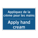 Appliquez de la crème pour les  /.../ - Apply hand cream