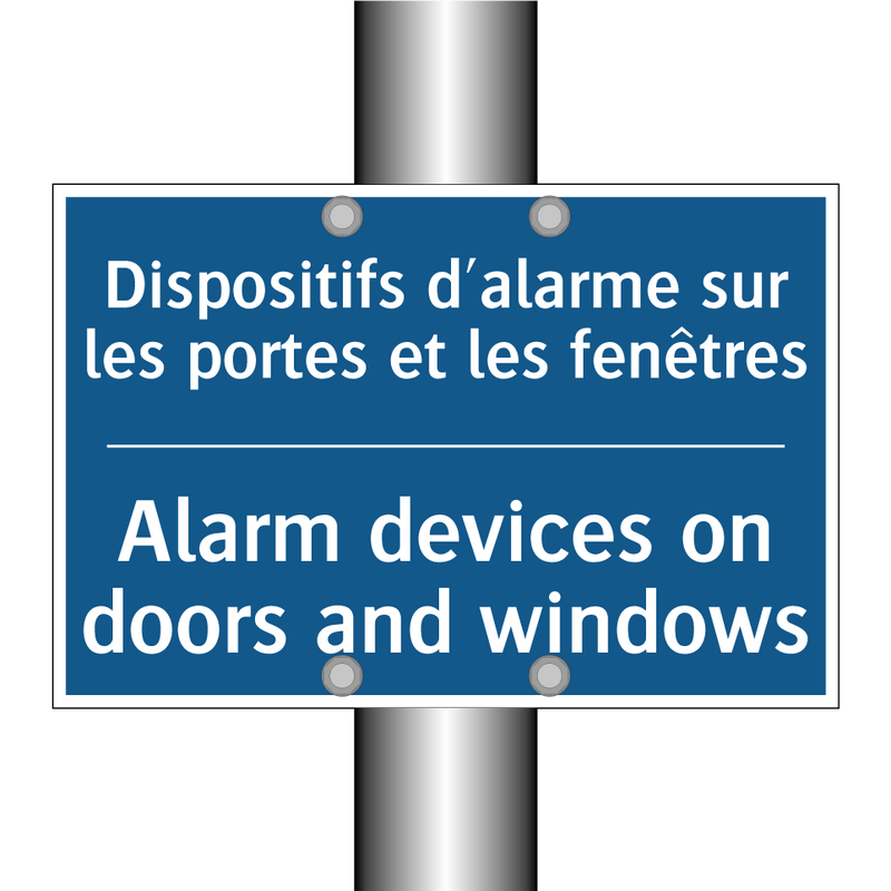 Dispositifs d'alarme sur les portes  /.../ - Alarm devices on doors and windows /.../