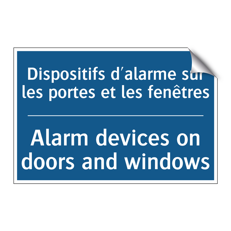 Dispositifs d'alarme sur les portes  /.../ - Alarm devices on doors and windows /.../