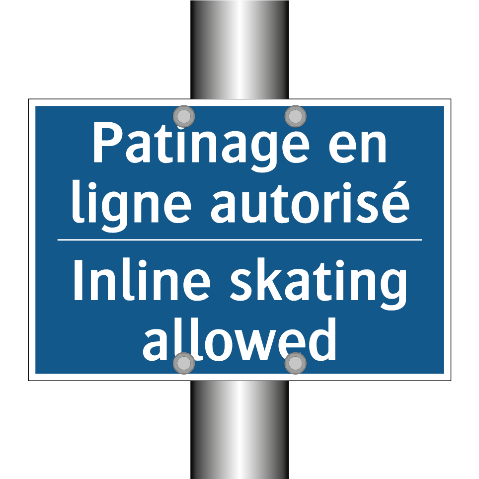Patinage en ligne autorisé - Inline skating allowed