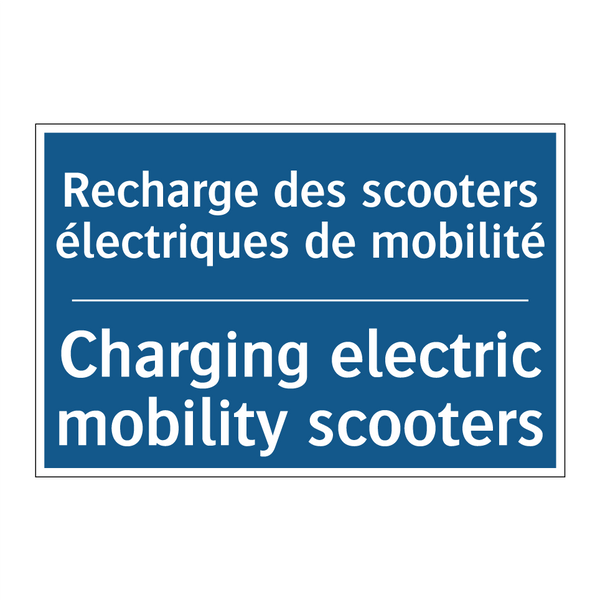 Recharge des scooters électriques  /.../ - Charging electric mobility scooters /.../