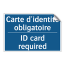 Carte d'identité obligatoire - ID card required