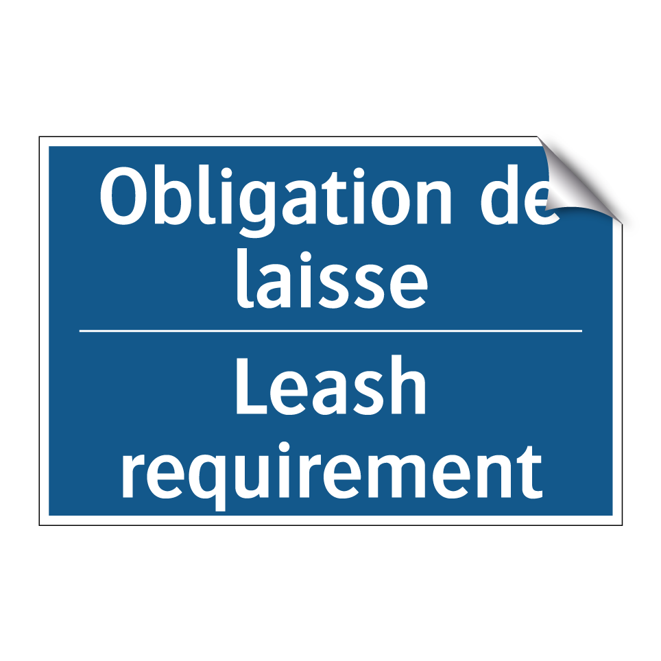 Obligation de laisse - Leash requirement