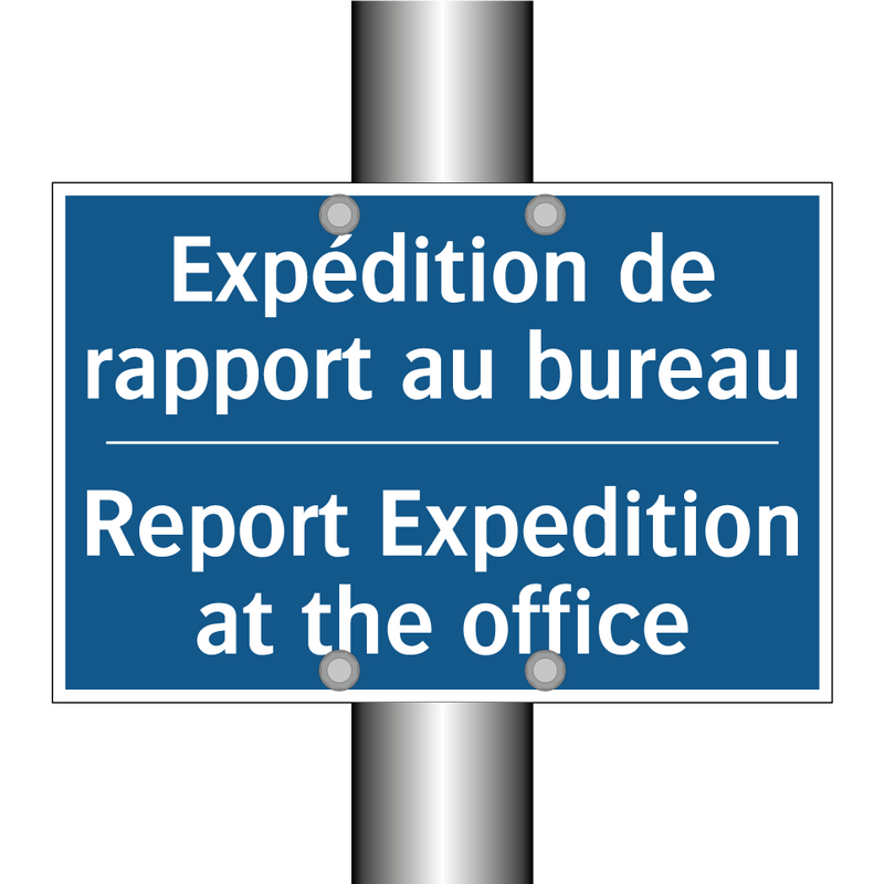 Expédition de rapport au bureau /.../ - Report Expedition at the office /.../