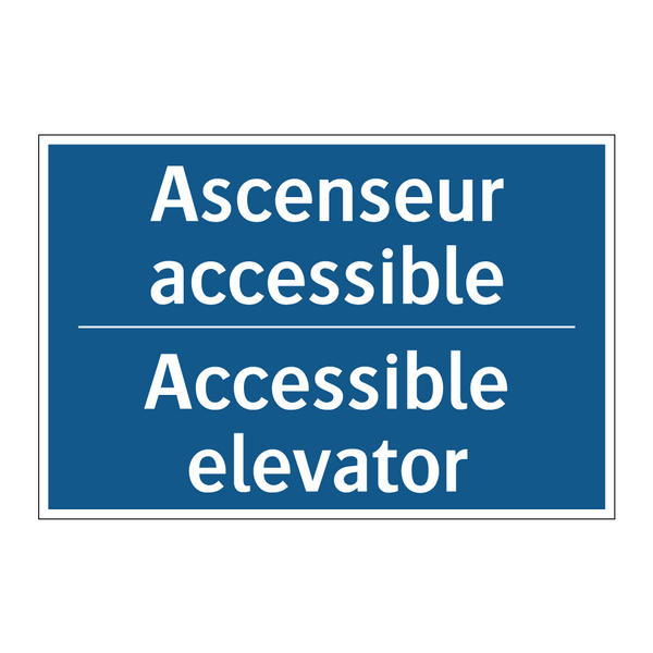 Ascenseur accessible - Accessible elevator