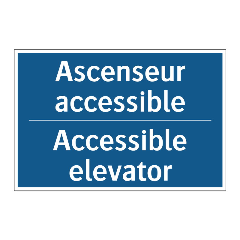 Ascenseur accessible - Accessible elevator