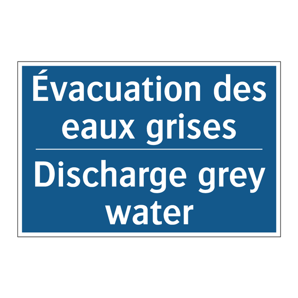 Évacuation des eaux grises - Discharge grey water