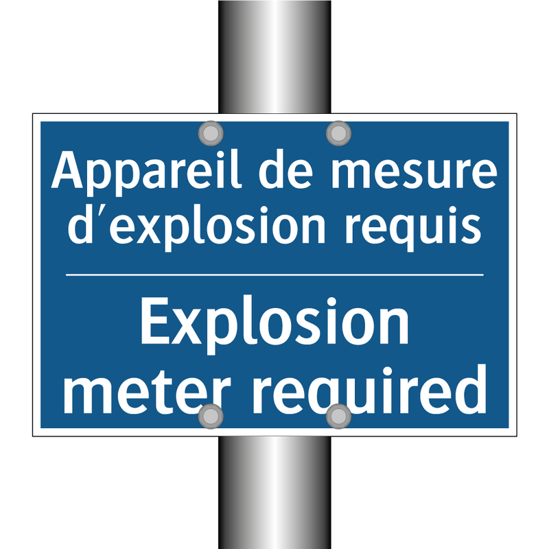 Appareil de mesure d'explosion  /.../ - Explosion meter required