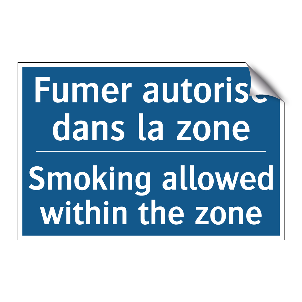 Fumer autorisé dans la zone - Smoking allowed within the zone /.../