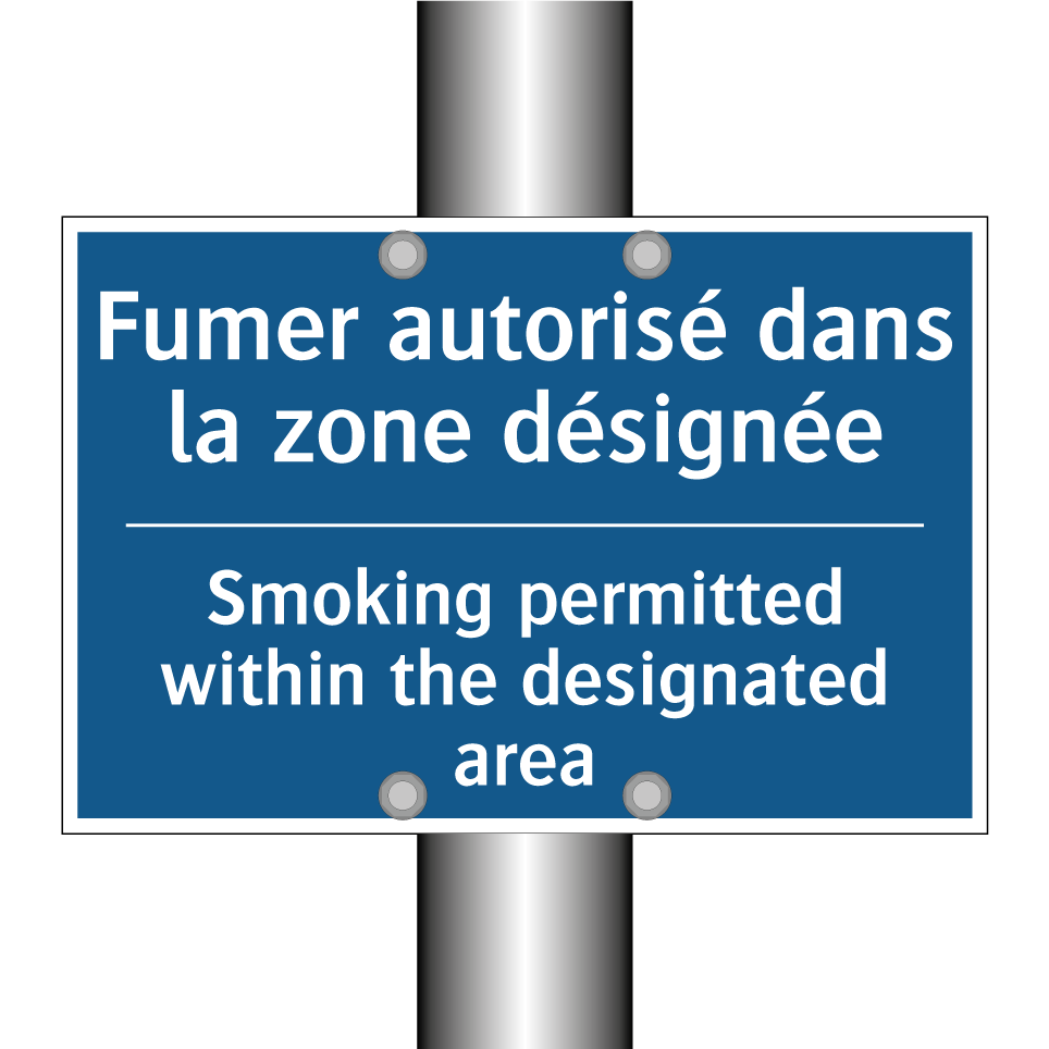 Fumer autorisé dans la zone désignée /.../ - Smoking permitted within the designated  /.../