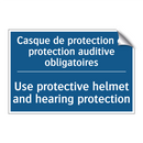 Casque de protection et protection  /.../ - Use protective helmet and hearing  /.../