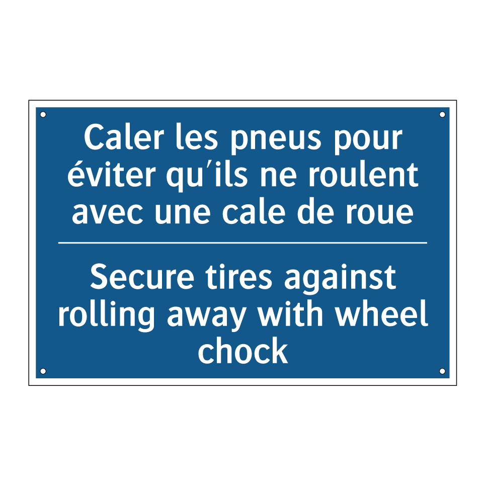 Caler les pneus pour éviter qu'ils  /.../ - Secure tires against rolling away  /.../