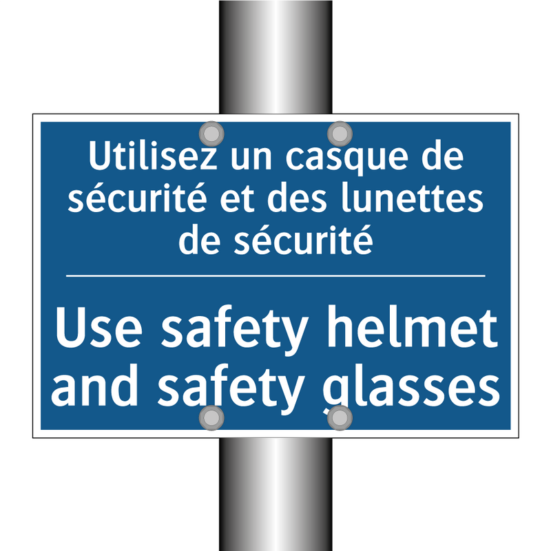 Utilisez un casque de sécurité  /.../ - Use safety helmet and safety glasses /.../