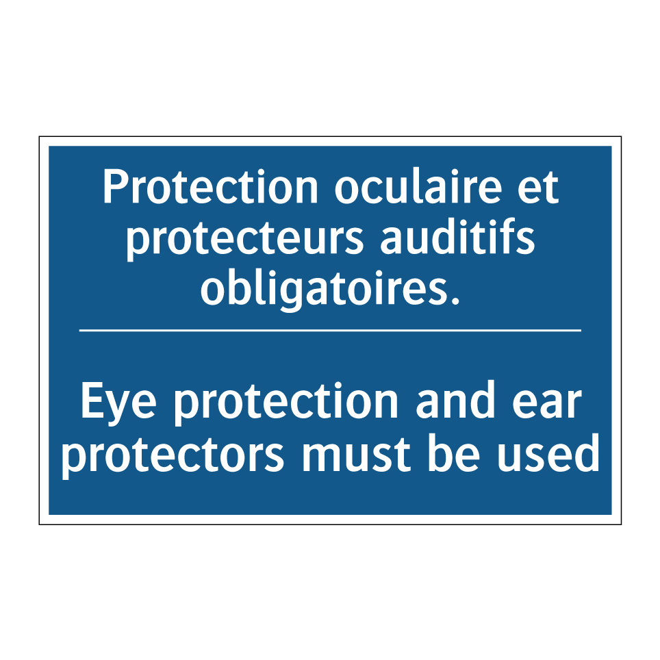Protection oculaire et protecteurs  /.../ - Eye protection and ear protectors  /.../