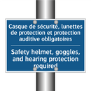 Casque de sécurité, lunettes de  /.../ - Safety helmet, goggles, and hearing  /.../