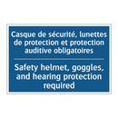 Casque de sécurité, lunettes de  /.../ - Safety helmet, goggles, and hearing  /.../