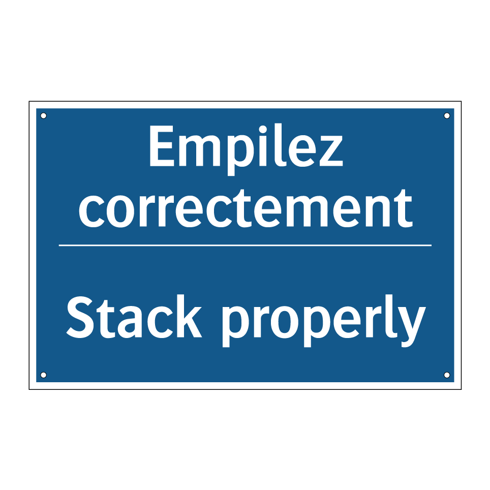Empilez correctement - Stack properly