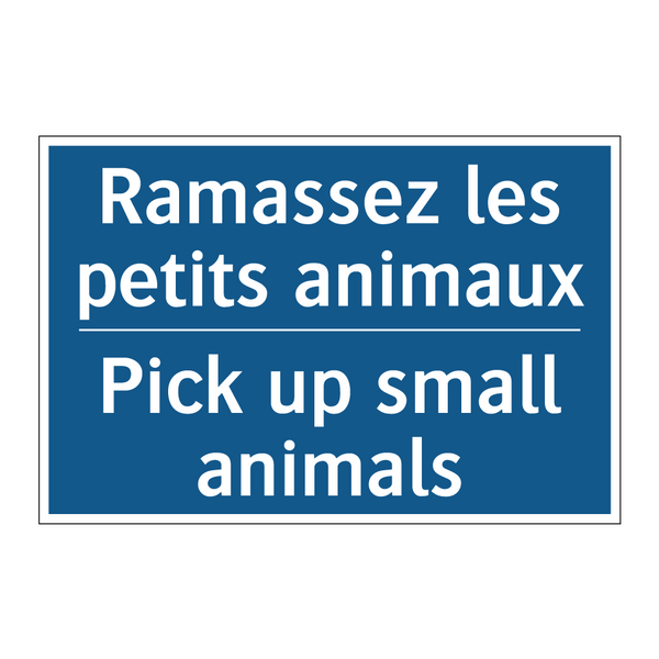 Ramassez les petits animaux - Pick up small animals