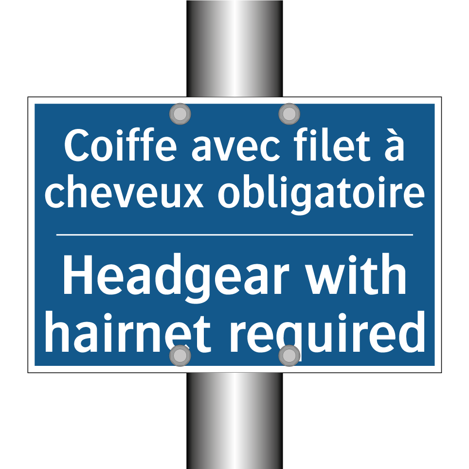 Coiffe avec filet à cheveux obligatoire /.../ - Headgear with hairnet required