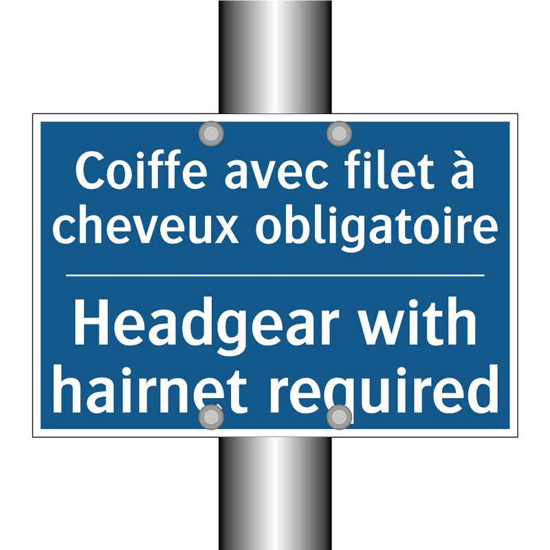 Coiffe avec filet à cheveux obligatoire /.../ - Headgear with hairnet required