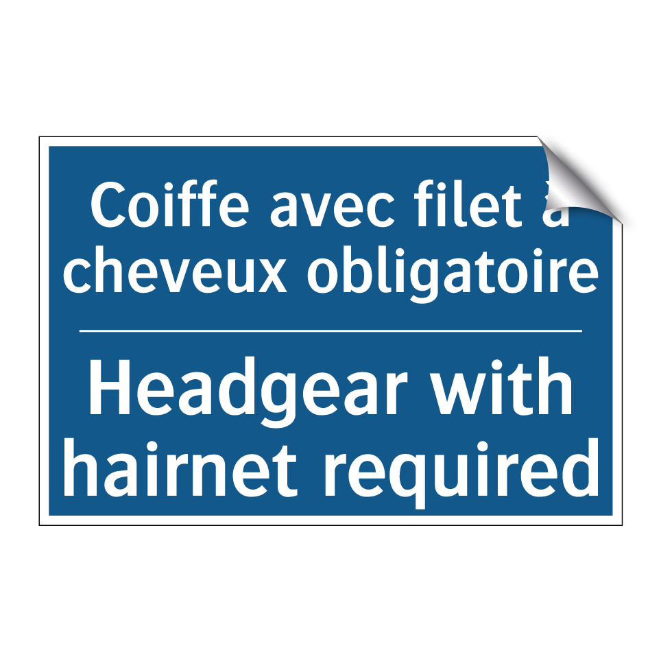 Coiffe avec filet à cheveux obligatoire /.../ - Headgear with hairnet required